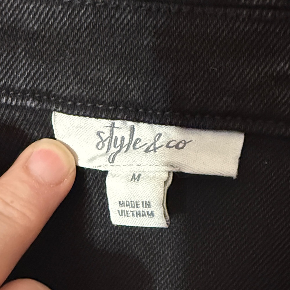 Women’s Black Denim Jacket - Picture 2 of 8